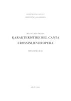 Karakteristike Bel canta i Rossinijevih opera