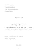 prikaz prve stranice dokumenta Ludwig van Beethoven Klavirska sonata op. 57, br. 23 u F - molu