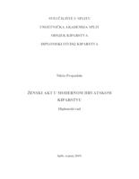 prikaz prve stranice dokumenta Ženski akt u modernom hrvatskom kiparstvu
