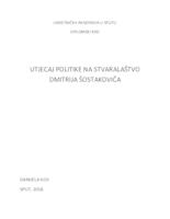 prikaz prve stranice dokumenta Utjecaj politike na stvaralaštvo Dmitrija Šostakoviča
