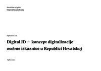 prikaz prve stranice dokumenta Digital ID - koncept digitalizacije osobne iskaznice u Republici Hrvatskoj