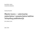 prikaz prve stranice dokumenta Mjesto izvora - materijalne i nematerijalne baštine Tučepskog podbiokovlja