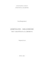 prikaz prve stranice dokumenta Josip Hatze solo pjesme šest aranžmana za zborove