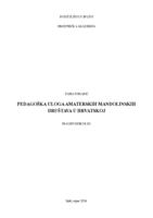 prikaz prve stranice dokumenta Pedagoška uloga amaterskih mandolinskih društava u Hrvatskoj